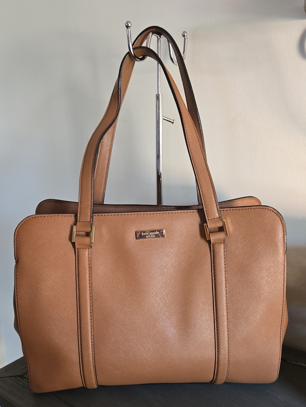 Brown Leather Kate Spade New York Tote Bag